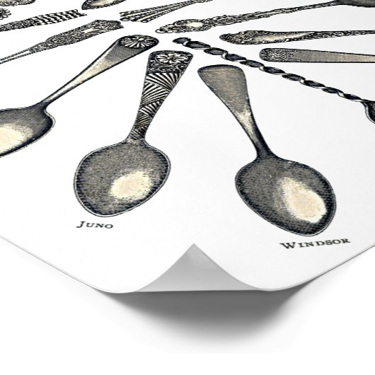 Vintage Löffel Poster (Ecke)