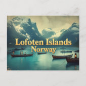 Vintage Lofoten Magic Postkarte (Vorderseite)