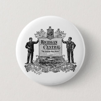 VINTAGE LOGO DER MICHIGAN CENTRAL RAILROAD BUTTON