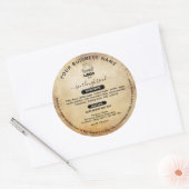 Vintage Logo-Hütte Lebensmittelgesetze Runder Aufkleber (Umschlag)