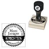 Vintage Logo Name Anschrift Flasche Kapsel Kreis B Gummistempel (Stempel)