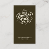 Vintage Logo Style Espresso Brown  Visitenkarte (Vorderseite)