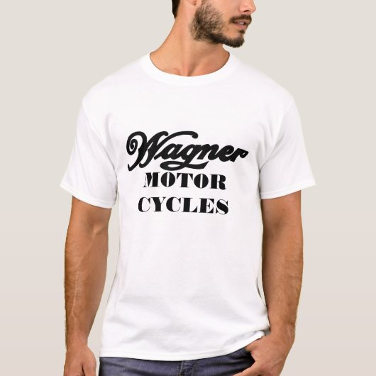 Vintage Logo Wagner Motorräder T-Shirt (Vorderseite)