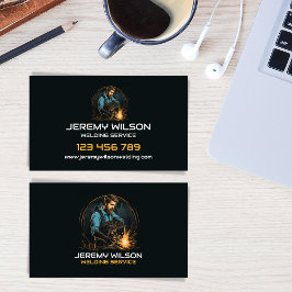 Vintage Logos für Schweißarbeiten von Schweißmetal Visitenkarte