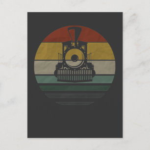 Vintage-Lokomotiv-Modellbahnfahrer Postkarte