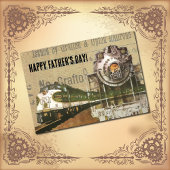 Vintage Lokomotive Motor Dampfbahn Karte