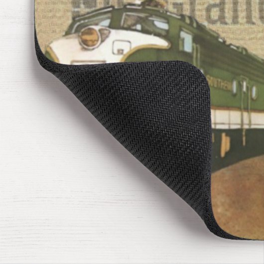 Vintage Lokomotive Motor Dampfbahn Mousepad (Ecke)