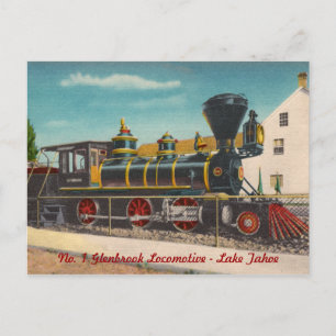 Vintage Lokomotive Postkarte