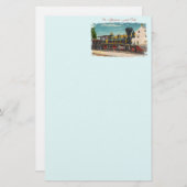 Vintage Lokomotive-Stationierung Briefpapier (Vorne/Hinten)