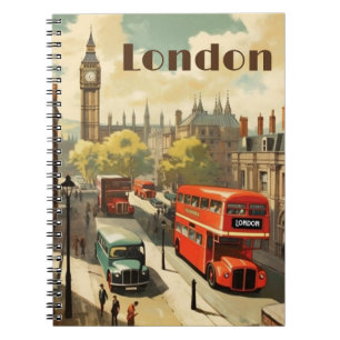 Vintage London Big Ben Benutzerdefinierter Text Notizblock