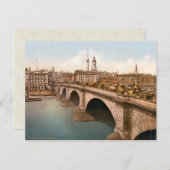 Vintage London Bridge London England Postkarte (Vorne/Hinten)