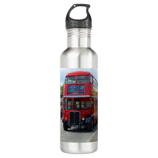Vintage London Bus Edelstahlflasche (Vorderseite)