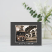 Vintage London Double Decker Bus UK Postkarte (Stehend Vorderseite)