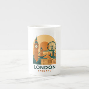 Vintage London England Bone China Tasse – Retro