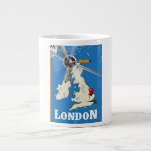 Vintage London, England Reiseplakat Jumbo-Tasse