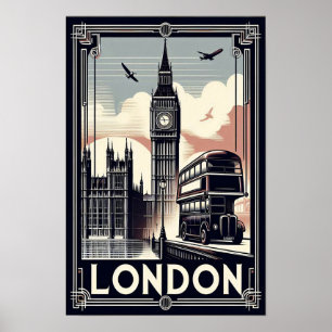 Vintage London England Reiseplakat  Poster