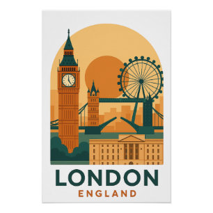 Vintage London England Reiseplakat – Retro Poster