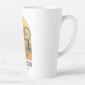 Vintage London England Travel Latte Mug – Retro  Milchtasse (Rechts)