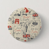 Vintage London Knopf Button (Vorderseite)