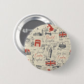 Vintage London Knopf Button (Vorne & Hinten)
