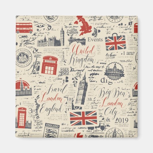 Vintage London Magnet (Vorne)