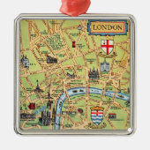 Vintage London Map Ornament (Vorne)
