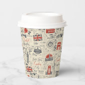 Vintage London Paper Cups Pappbecher (Vorderseite)