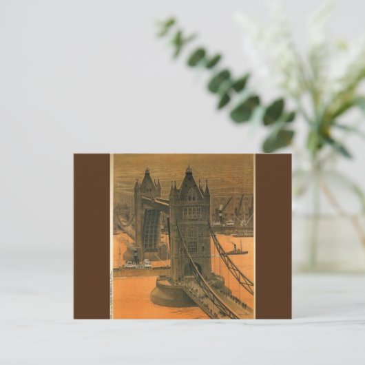 Vintage London Paris Eisenbahn - Werbung Postkarte (Stehend Vorderseite)