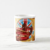 Vintage London Red Double Decker Bus Kaffeetasse (Mittel)