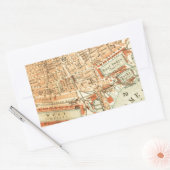 Vintage London Street Map Rechteckiger Aufkleber (Umschlag)