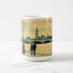 Vintage London Szene Kaffeetasse – Perfekt für Rei