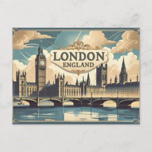 Vintage London Szenen Postkarte