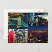 Vintage London Travel Tourism Postcard Postkarte (Vorne/Hinten)