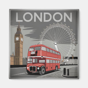Vintage London UK Magnet