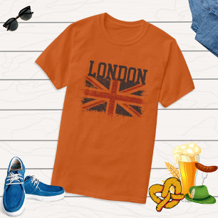 Vintage London Union Jack UK patriotisches Reisen T-Shirt