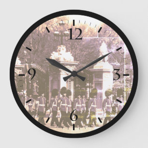 Vintage London Wachablösung Buckingham-Palast La Große Wanduhr