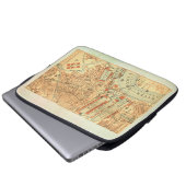 Vintage Londoner Karte Laptopschutzhülle (Vorne Knopf)