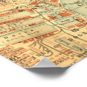 Vintage Londoner Karte Poster (Ecke)