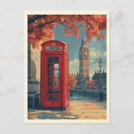 Vintage Londoner Reise Postkarte