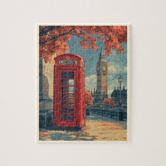 Vintage Londoner Reise Puzzle (Vertikal)