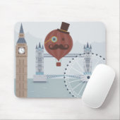 Vintage Londoner Reiseszene Mousepad (Mit Mouse)