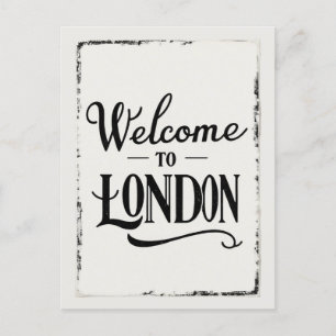 Vintage Londoner Typografie Postkarte