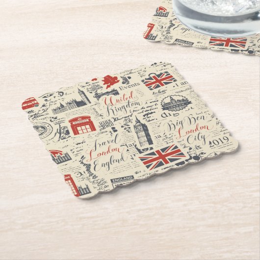 Vintage Londoner Untersetzer (angewinkelt)