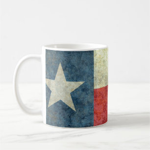 Vintage-Lone-Star-Flagge von Texas Kaffeetasse