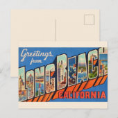 Vintage Long Beach CA Postkarte (Vorne/Hinten)