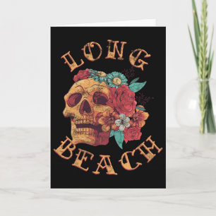 Vintage Long Beach California Tattoo Ca Tinte Schä Karte
