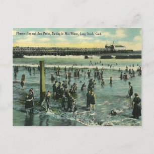 Vintage Long Beach Kalifornien Postkarte