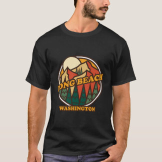 Vintage Long Beach Washington Bergwandern Souv T-Shirt