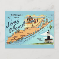 Vintage Long Island Karte