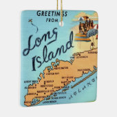 Vintage Long Island Karte Keramikornament (Rechts)